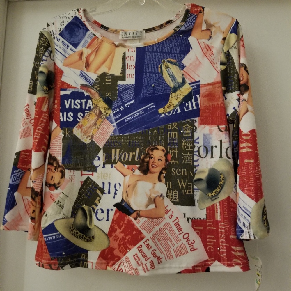 Daniel Benjamin Entity PinUp Girl Print  Top
